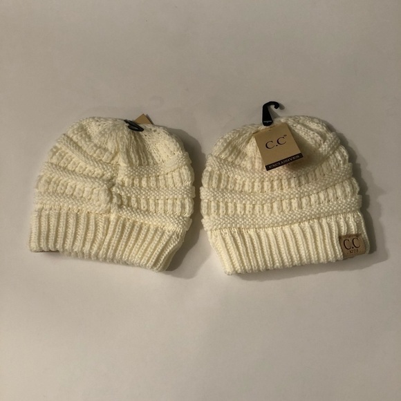 C.C Other - 🆕 C.C Exclusives Ivory Kids Knit Beanie